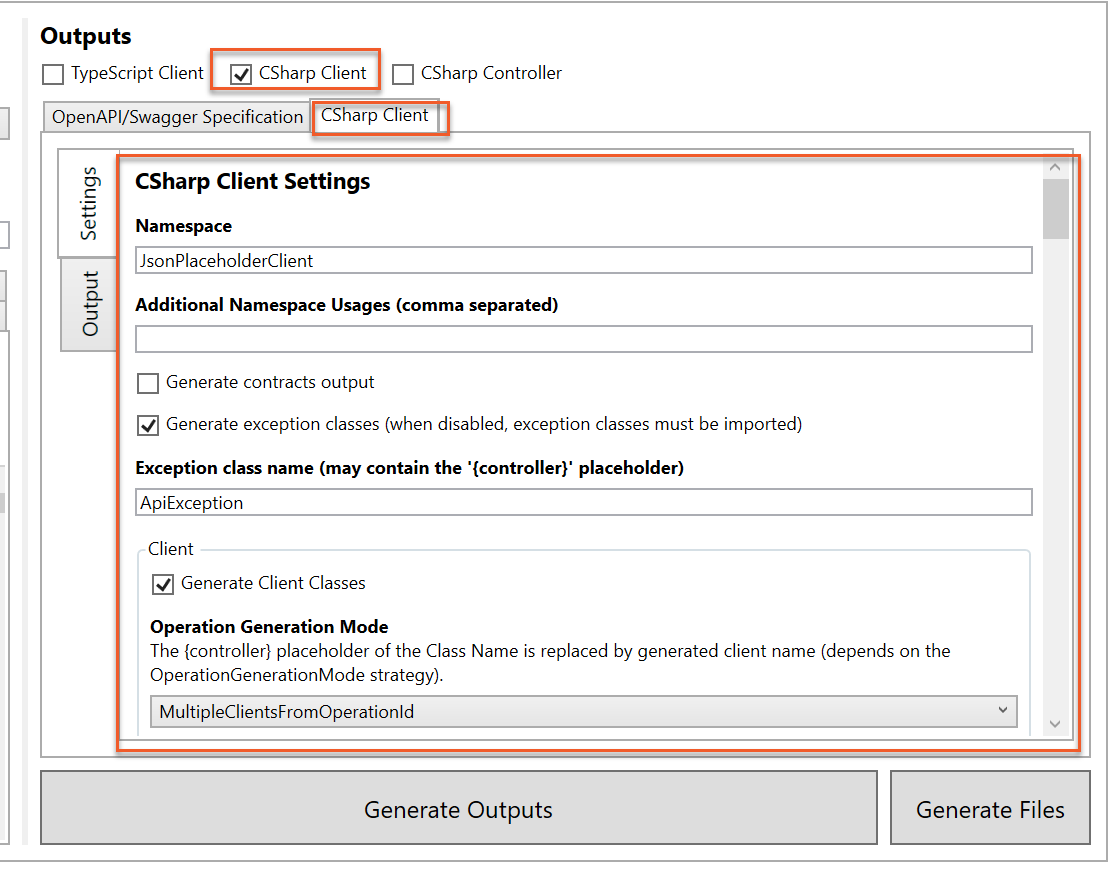 CSharp Client Generation